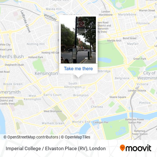 Imperial College / Elvaston Place (RV) map