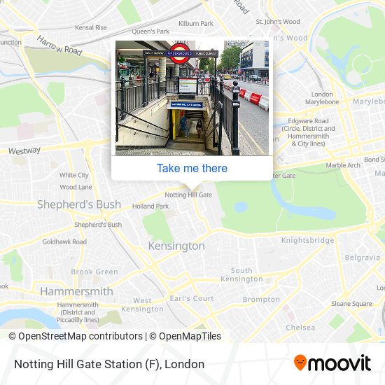 Notting Hill Gate Station (F) map