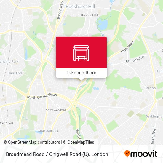 Broadmead Road / Chigwell Road (U) map