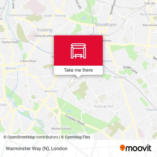 Warminster Way (N) map