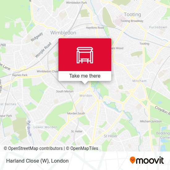 Harland Close (W) map