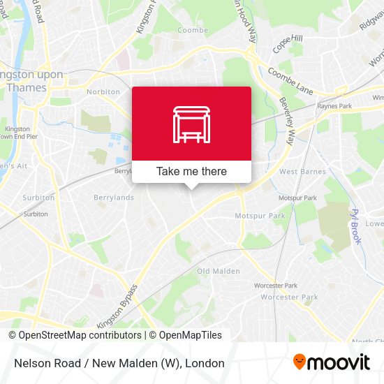 Nelson Road / New Malden (W) map