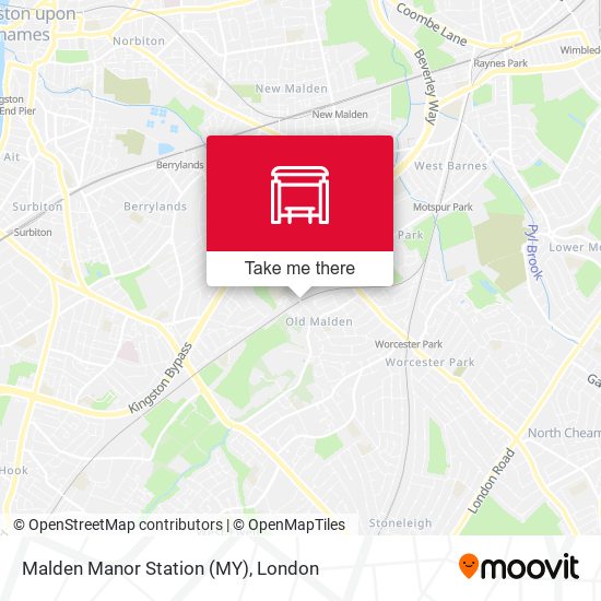 Malden Manor Station (MY) map