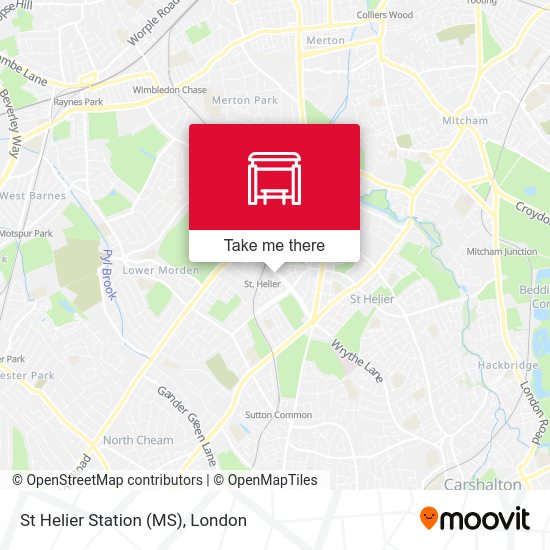 St Helier Station (MS) map