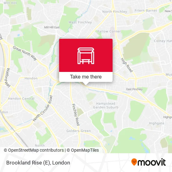 Brookland Rise (E) map