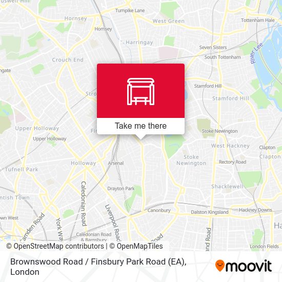 Brownswood Road / Finsbury Park Road (EA) map
