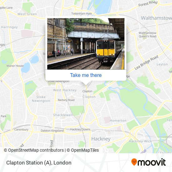 Clapton Station (A) map
