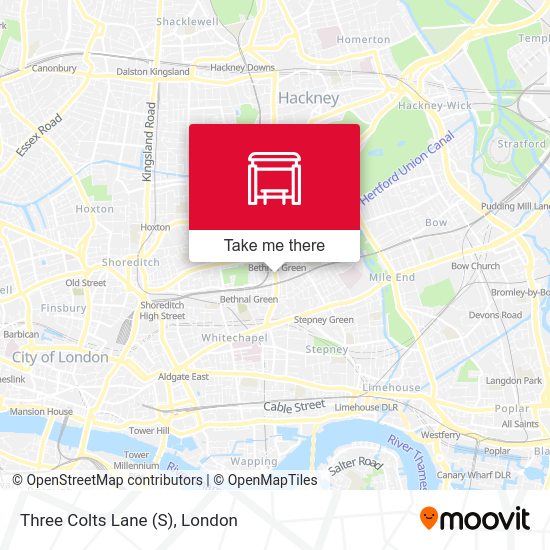 Three Colts Lane (S) map