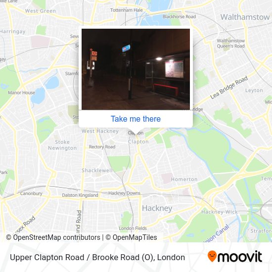 Upper Clapton Road / Brooke Road (O) map