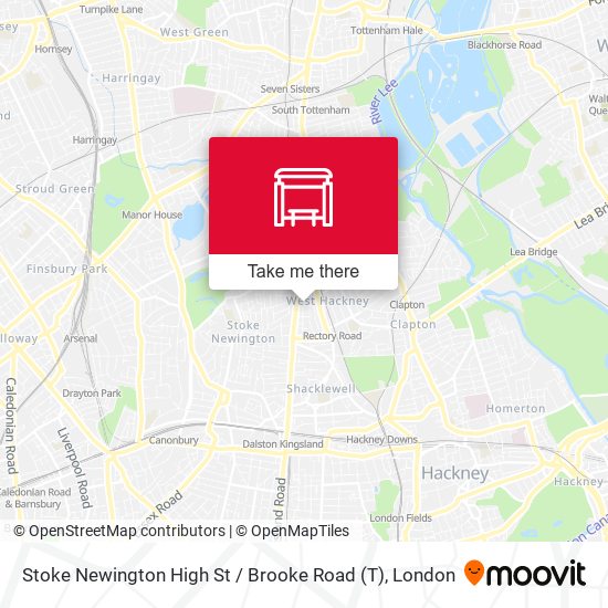 Stoke Newington High St / Brooke Road (T) map