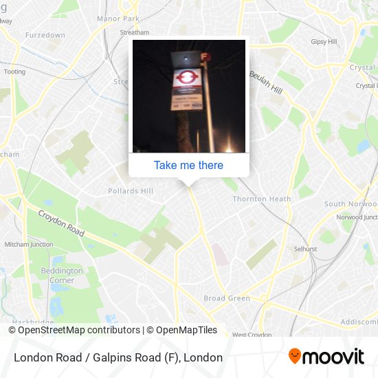 London Road / Galpins Road (F) map