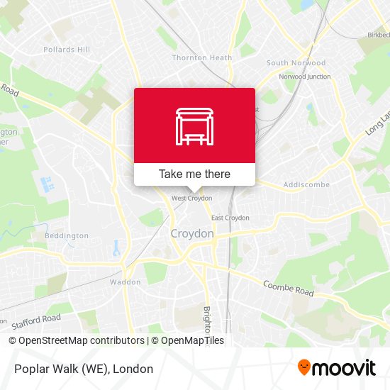 Poplar Walk (WE) map
