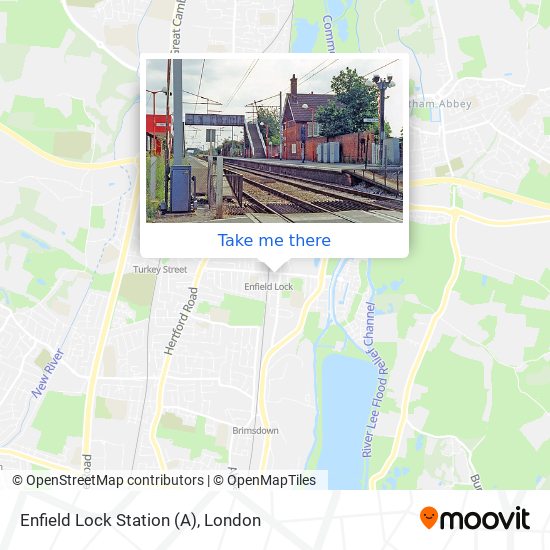 Enfield Lock Station (A) map