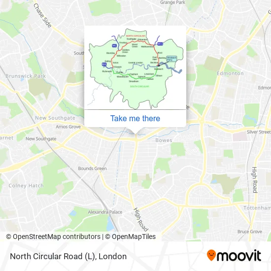 North Circular Road (L) map