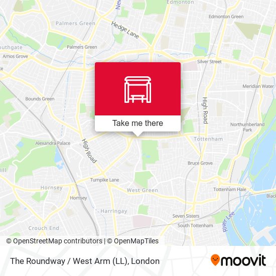 The Roundway / West Arm (LL) map
