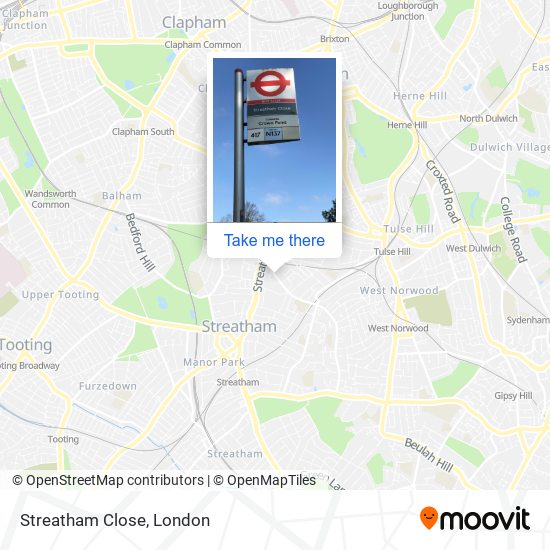 Streatham Close map