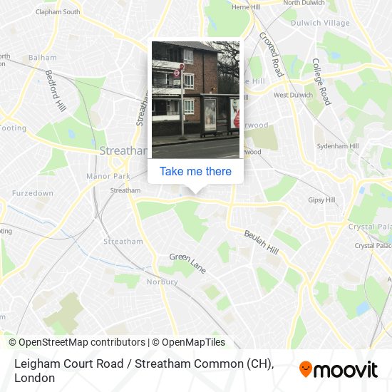 Leigham Court Road / Streatham Common (CH) map