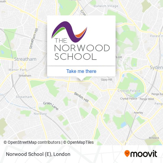 Norwood School (E) map