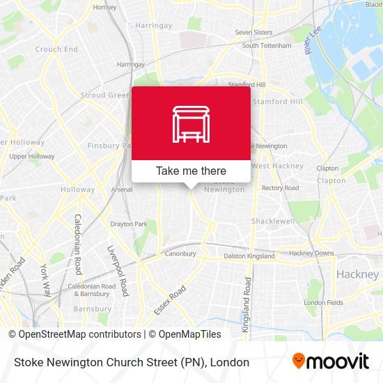 Stoke Newington Church Street (PN) map