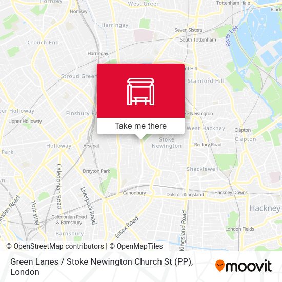 Green Lanes / Stoke Newington Church St (PP) map