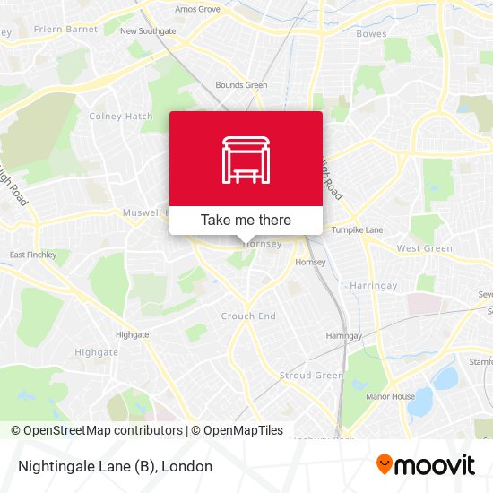 Nightingale Lane (B) map