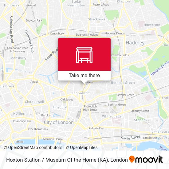 Hoxton Station  / Museum Of the Home (KA) map