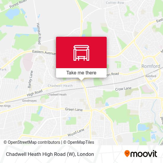 Chadwell Heath High Road (W) map