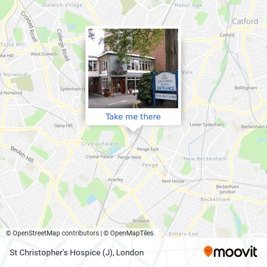 St Christopher's Hospice (J) map