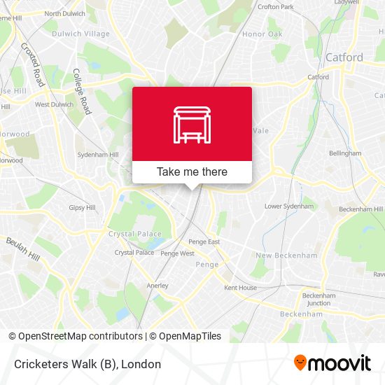 Cricketers Walk (B) map