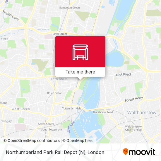 Northumberland Park Rail Depot map