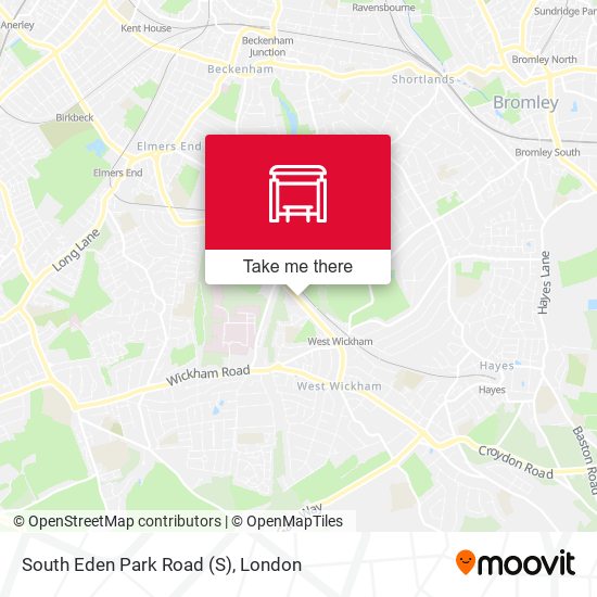 South Eden Park Road map