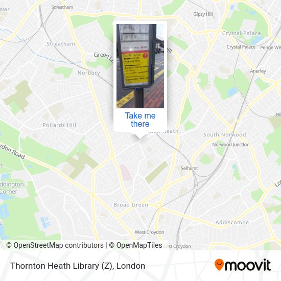 Thornton Heath Library (Z) map