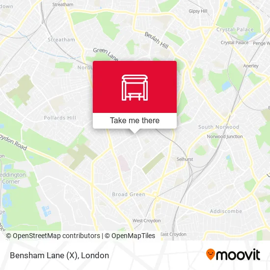 Bensham Lane (X) map
