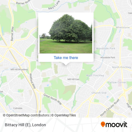Bittacy Hill (E) map