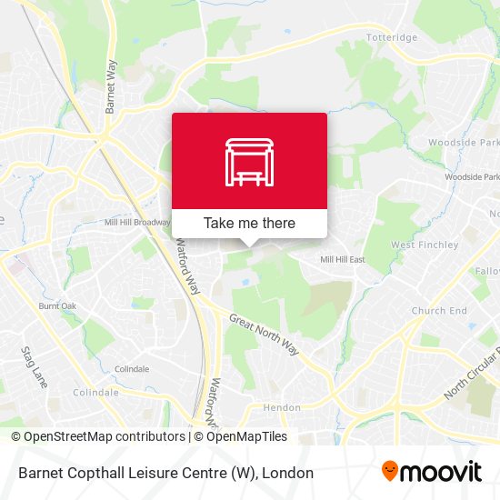 Barnet Copthall Leisure Centre (W) map
