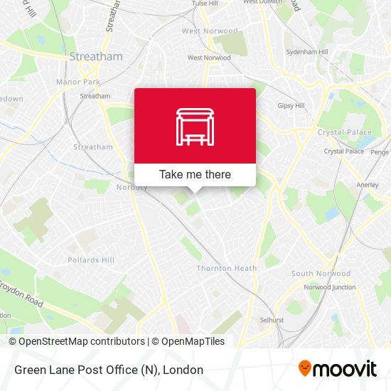 Green Lane Post Office (N) map