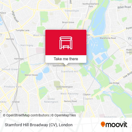 Stamford Hill Broadway (CV) map