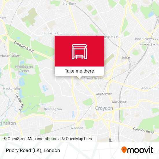Priory Road (LK) map