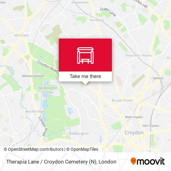 Therapia Lane / Croydon Cemetery (N) map