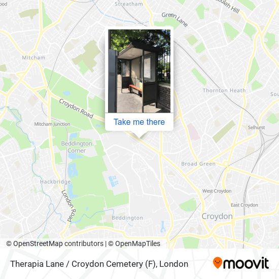 Therapia Lane / Croydon Cemetery (F) map