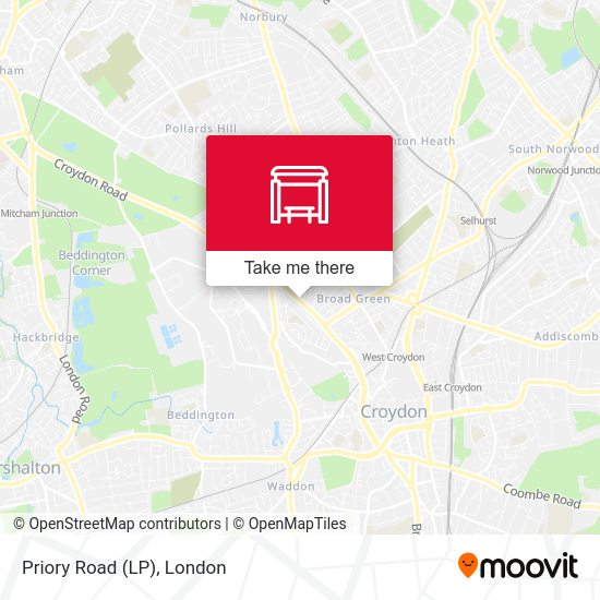 Priory Road (LP) map
