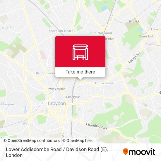 Lower Addiscombe Road / Davidson Road (E) map