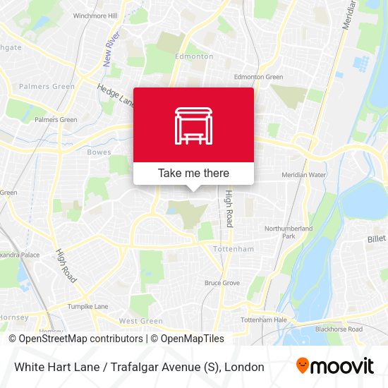 White Hart Lane / Trafalgar Avenue (S) map