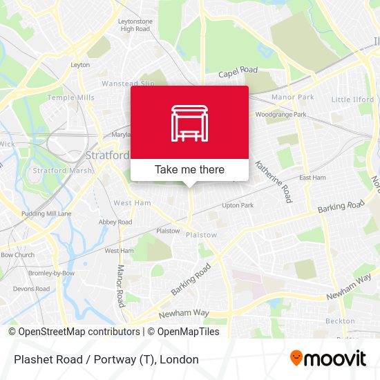 Plashet Road / Portway (T) map