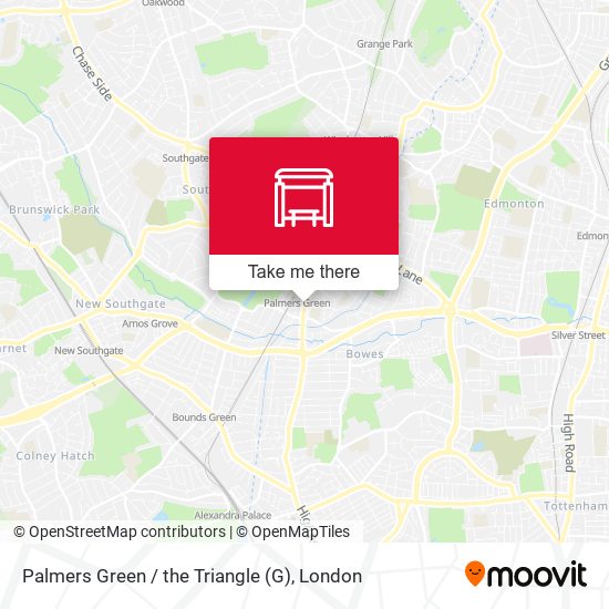 Palmers Green / the Triangle map