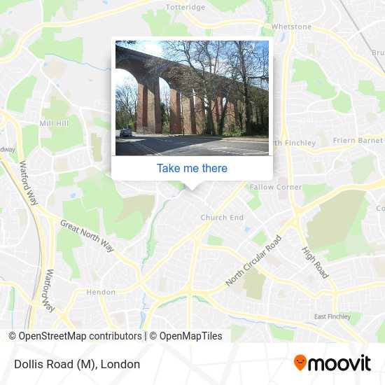 Dollis Road (M) map