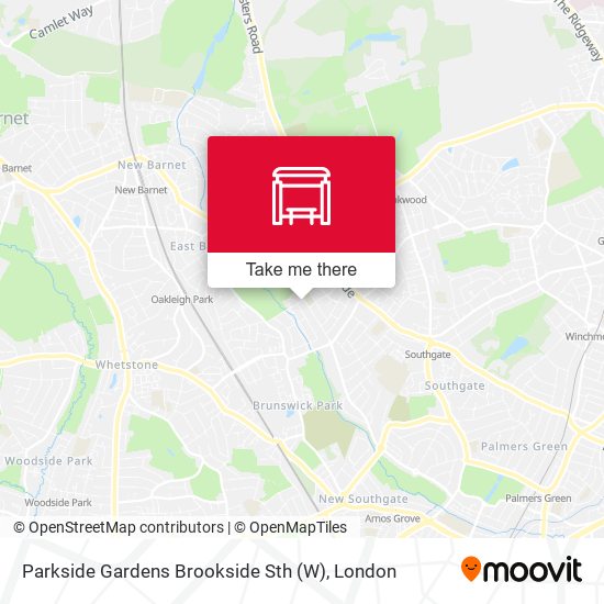 Parkside Gardens Brookside Sth (W) map