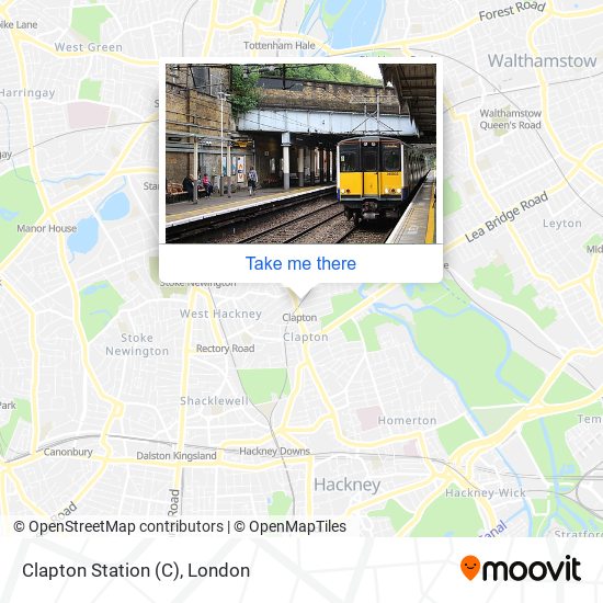 Clapton Station map