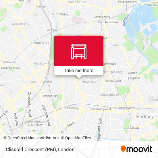 Clissold Crescent (PM) map