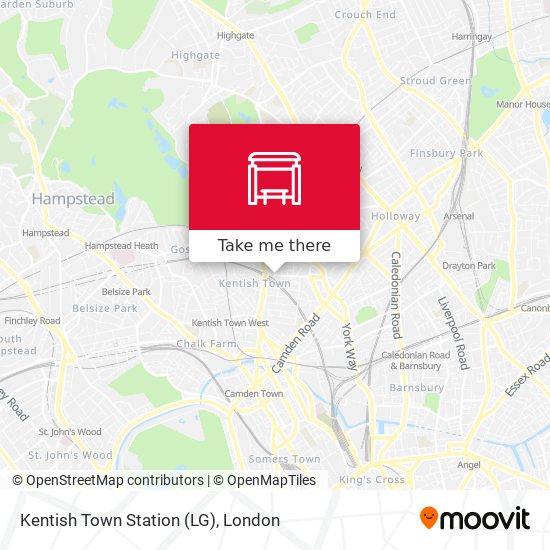 Kentish Town Station (LG) map